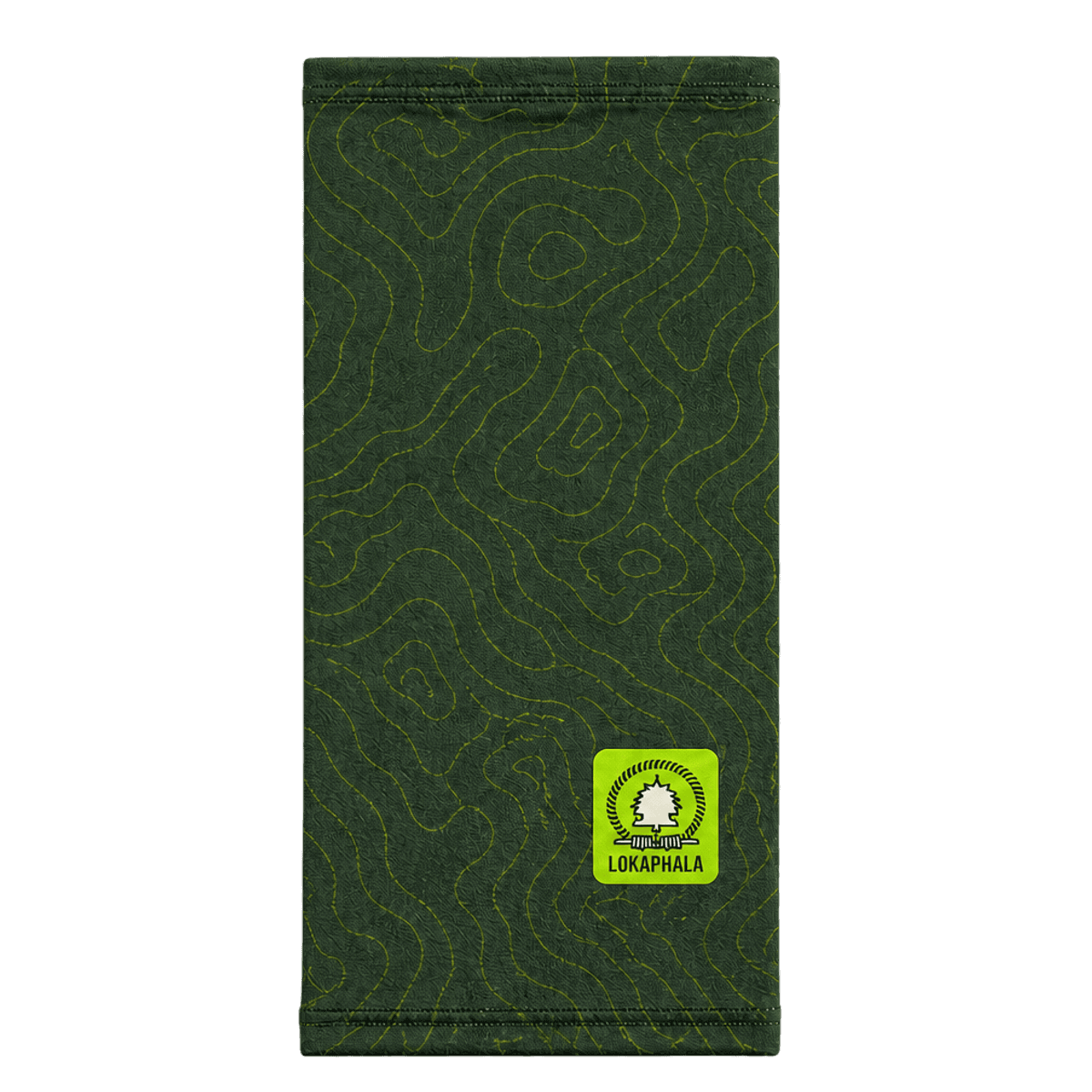 Bandana Gaiter Lokaphala — tampak depan, terbentang
