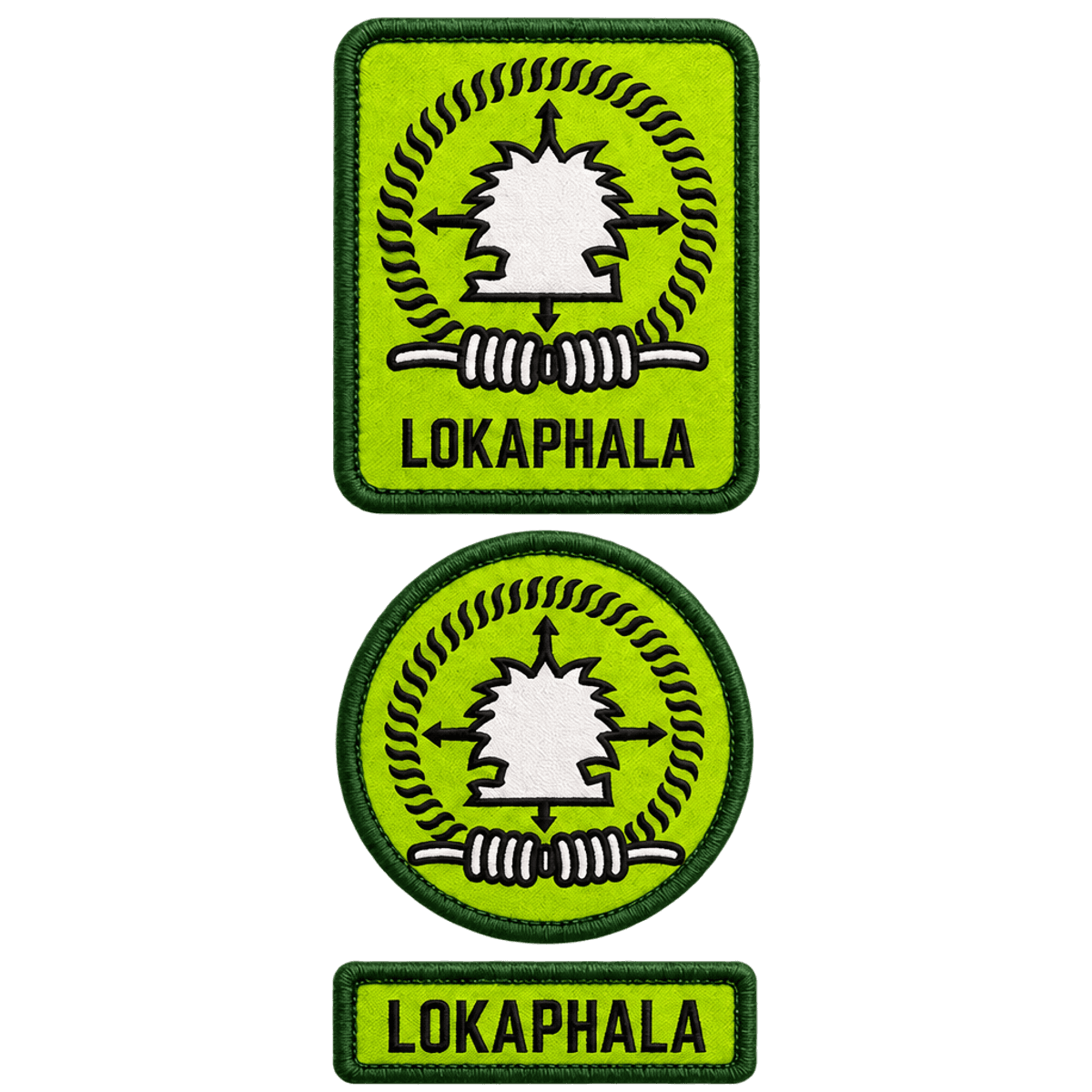 Woven Patch Set Lokaphala — tampak depan