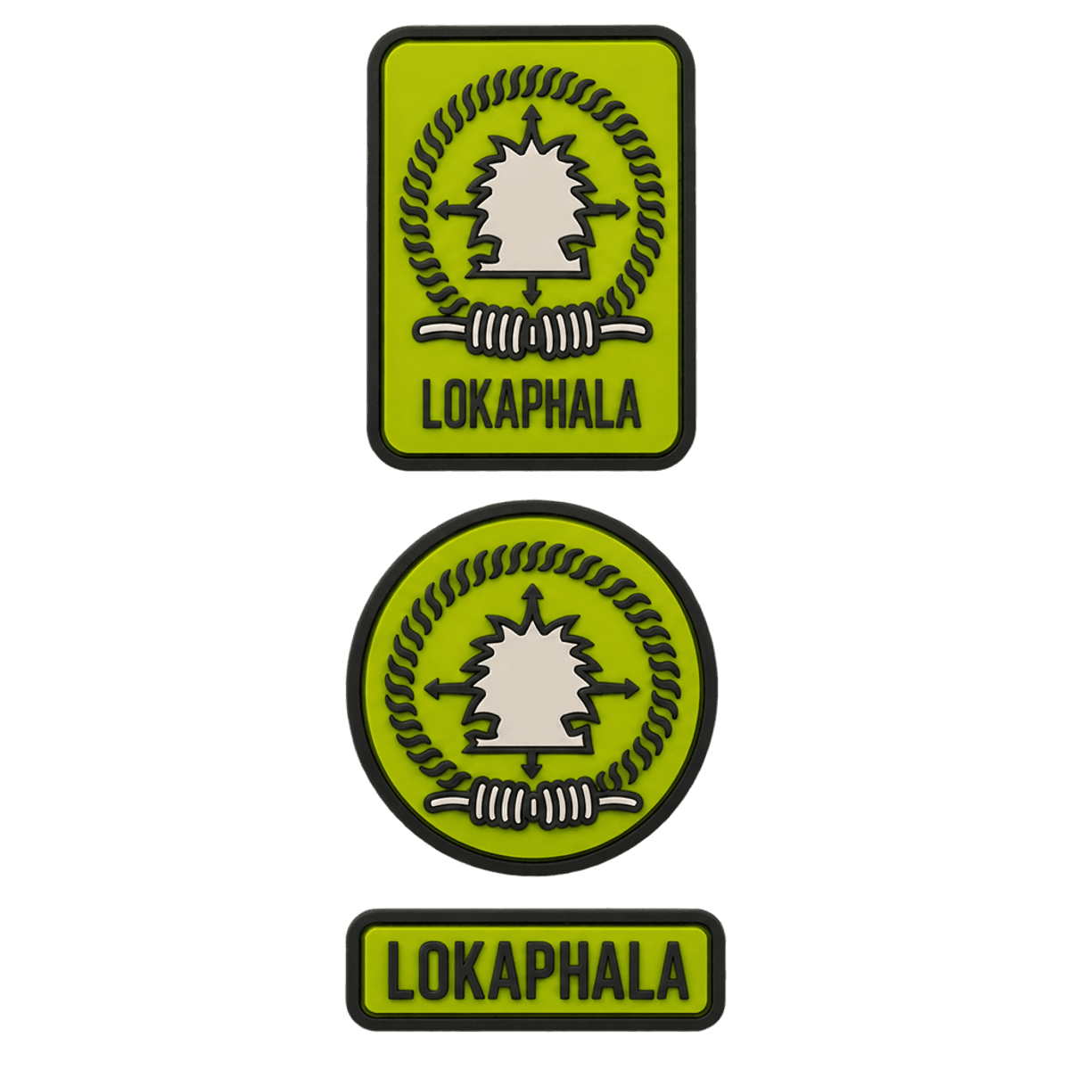 Rubber Patch Set Lokaphala — tampak depan