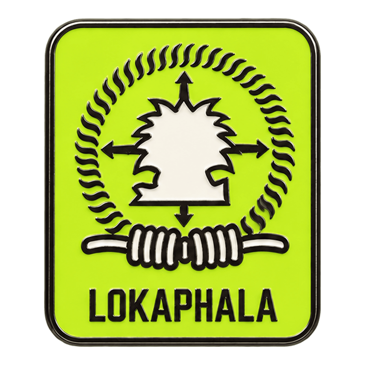 Enamel Pin Lokaphala — tampak depan