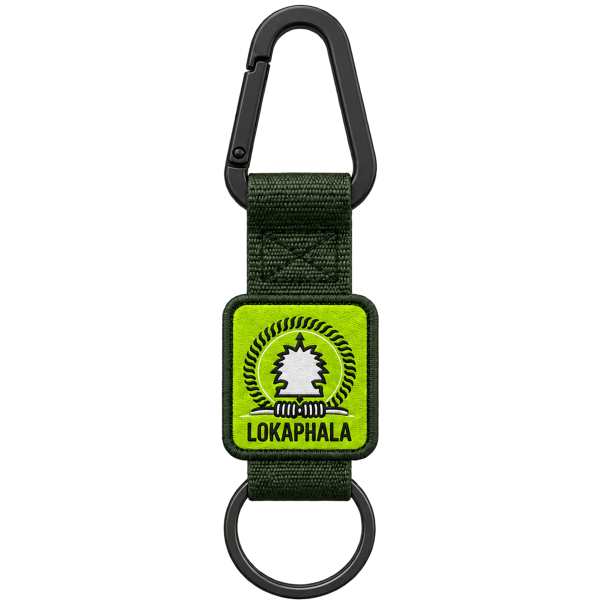Key Tag Carabiner Lokaphala — tampak depan