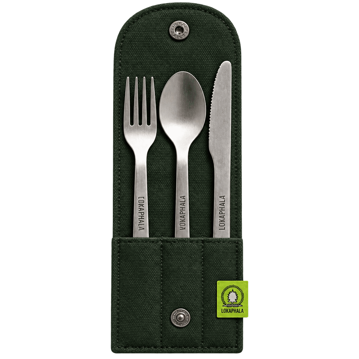 Reusable Cutlery Lokaphala — terbentang